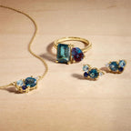 Serpentine Earrings in Gold